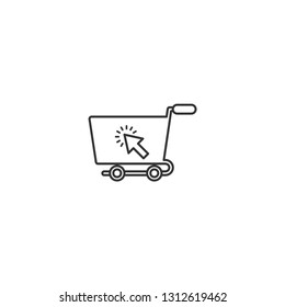 Online shopping isolated icon. - VECTOR