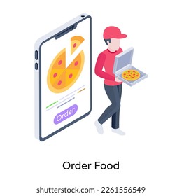 An online shopping isometric vector illustration