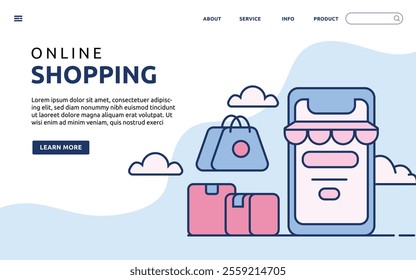 Online Shopping Landing Page Illustration