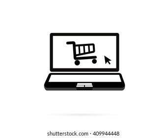 Online Shopping, Laptop Icon,