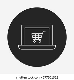 online shopping line icon