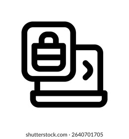 online shopping line icon. Clean and minimalist vector icon for websites, mobile apps, presentations, and logos. Fully scalable and customizable for any project.