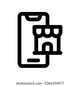 online shopping line icon. vector icon for your website, mobile, presentation, and logo design.