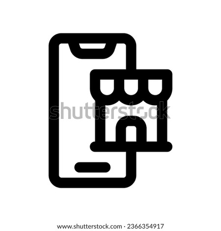 online shopping line icon. vector icon for your website, mobile, presentation, and logo design.