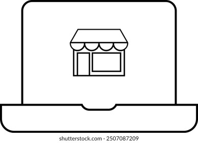 Online Shopping Line Icons Pixel perfect Editable stroke