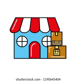 online shopping logistic cardboard boxes store
