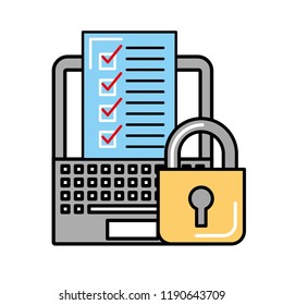 online shopping logistic laptop check list security