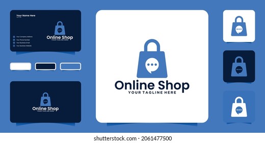 online shopping logo design inspiration and business card inspiration