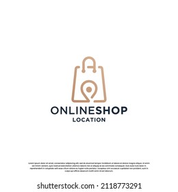 online shopping logo design. quick shopping store logo template
