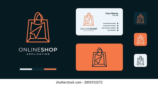 Online shopping logo design template inspiration