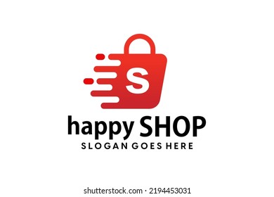 Online shopping logo design template