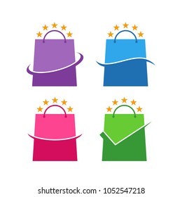 Online Shopping Logo Design Vector