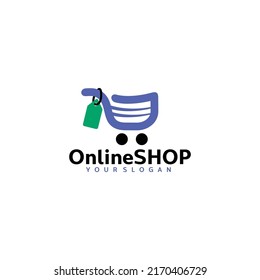 Online Shopping Logo, Identity Design For Use eCommerce