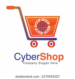 Online shopping logo online store logo buy online logo cyber shop shopping cart logo