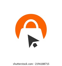 Online Shopping Logo, Shopping Logo Template vector symbol