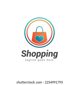 Ilustración vectorial del logotipo de compras en línea
