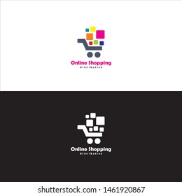 Online Shopping Logo in Vector