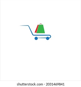 online shopping logo or vector illustration