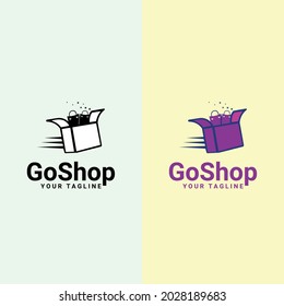 Online-Shopping-Logo. Vektorlogo-Shop. Vorlage für einzigartige Logos für das Einkaufen und den Einzelhandel