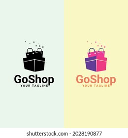 Online Shopping Logo. vector logo shop. Unique Shopping and Retail Logo Template