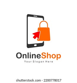 online shopping logo vector template