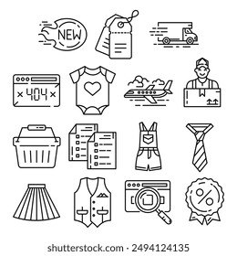 ONLINE SHOPPING - MARKET ICONS SET