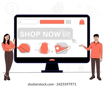 Online-Shopping Mobile App Vorlagen Konzept flache Design-Illustration 