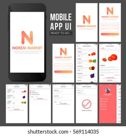 Online Shopping Mobile Apps UI, UX, GUI design with Sign Up, Sign In, Product Details, Checkout and Order Summary Screens presentation.