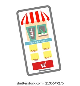 online shopping with mobile phone