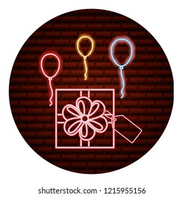 online shopping neon card