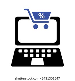 Online Shopping Offer Icon, Vector graphics