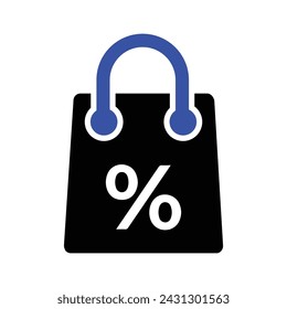 Icono de la oferta de compras en línea, gráficos vectoriales