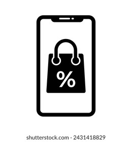 Online Shopping Offer Icon, Vector Graphics Illustrations 