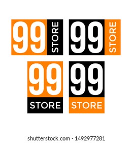Online Shopping Offers Sale Store 99 Store Icon Logo Vector