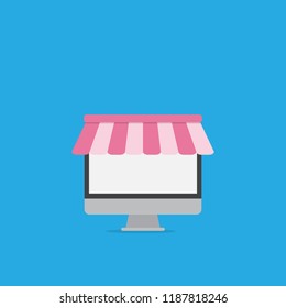 Online Shopping On Computer for ecommerce