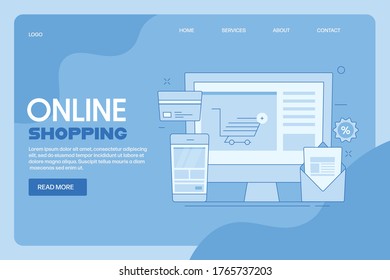 Online Shopping On Website Or Mobile Phone, Add To Cart Concept, Order Confirmation - Conceptual Vector Landing Page Illustration