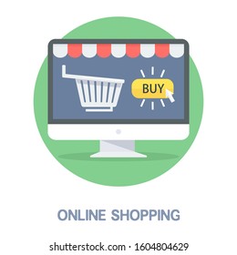 Online Shopping And Other Icon Concept