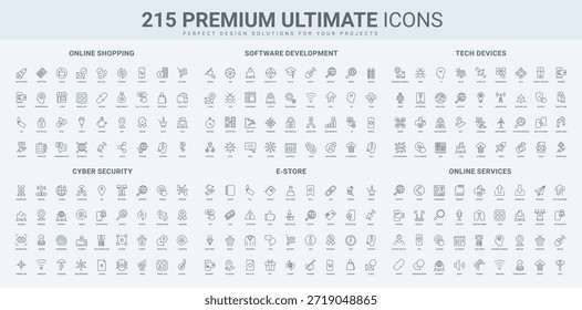 Online-Shopping, Bezahlung und Lieferung, E-Shop-Verkauf, Software-Entwicklung Linie Icon-Set. Bester Preis von Wunschliste und Favoriten, Netzwerk-Service dünne schwarze Umrisssymbole Vektorgrafik