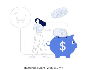 Online shopping payment security character flat vector concept operation hand drawn illustration
