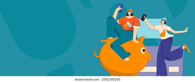 Online shopping payment security character flat vector concept operation hand drawn illustration

