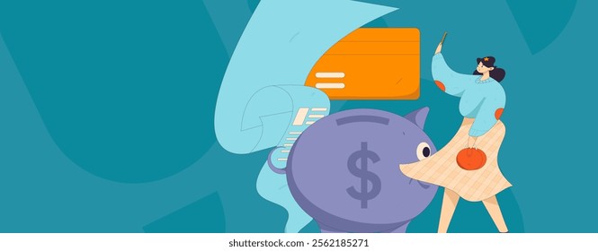 Online shopping payment security character flat vector concept operation hand drawn illustration
