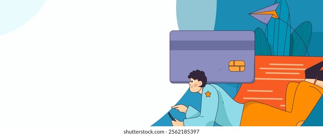 Online shopping payment security character flat vector concept operation hand drawn illustration
