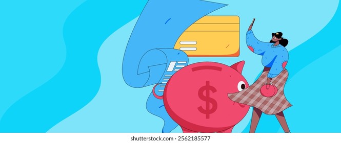 Online shopping payment security character flat vector concept operation hand drawn illustration
