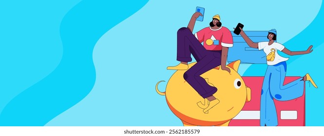 Online shopping payment security character flat vector concept operation hand drawn illustration
