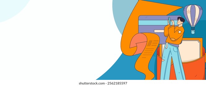 Online shopping payment security character flat vector concept operation hand drawn illustration
