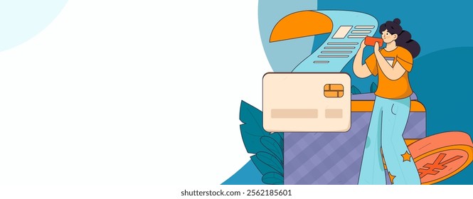 Online shopping payment security character flat vector concept operation hand drawn illustration
