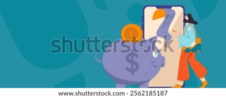 Online shopping payment security character flat vector concept operation hand drawn illustration
