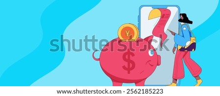 Online shopping payment security character flat vector concept operation hand drawn illustration
