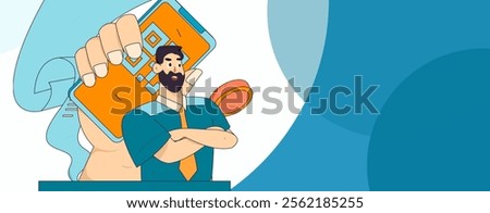 Online shopping payment security character flat vector concept operation hand drawn illustration
