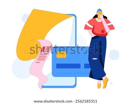 Online shopping payment security character flat vector concept operation hand drawn illustration
